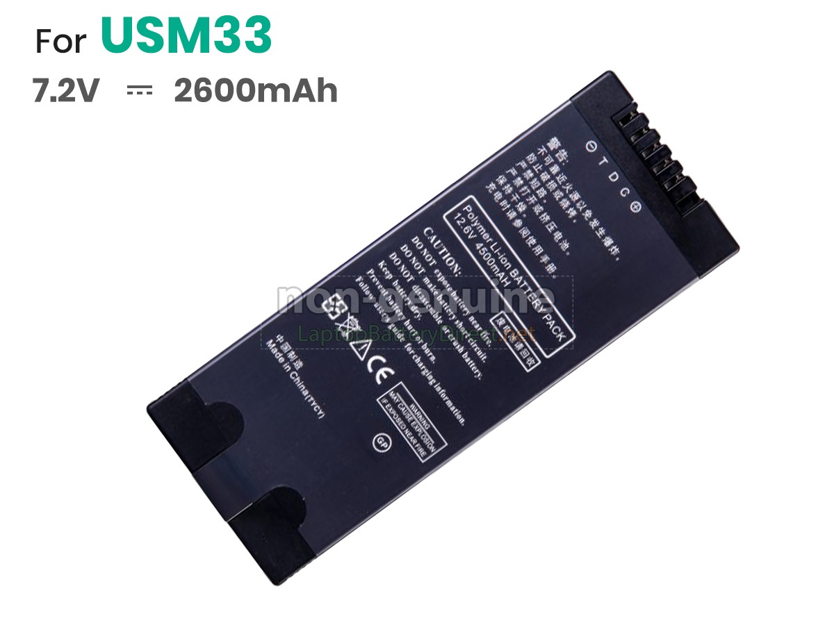 replacement GE KRAUTKRAMER USM 33 battery