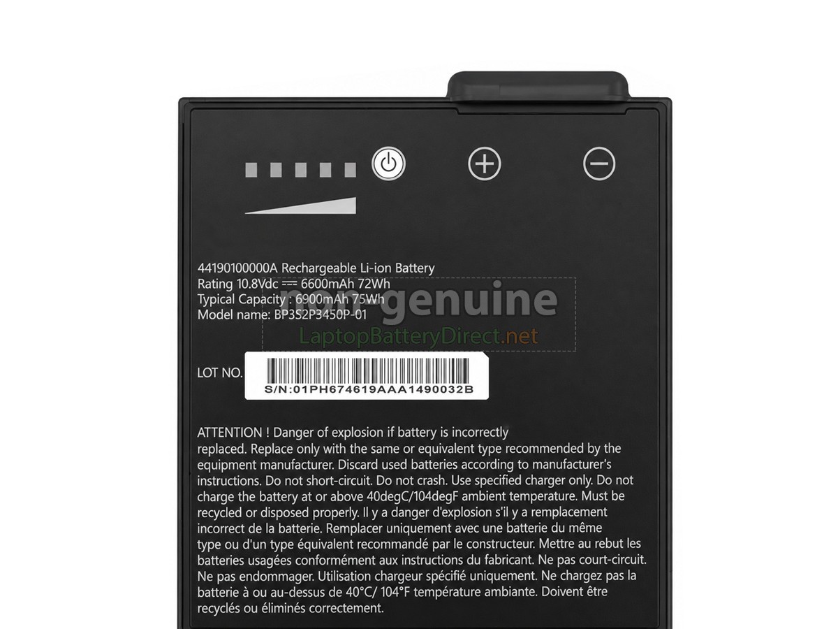 replacement Getac 44190100000A battery