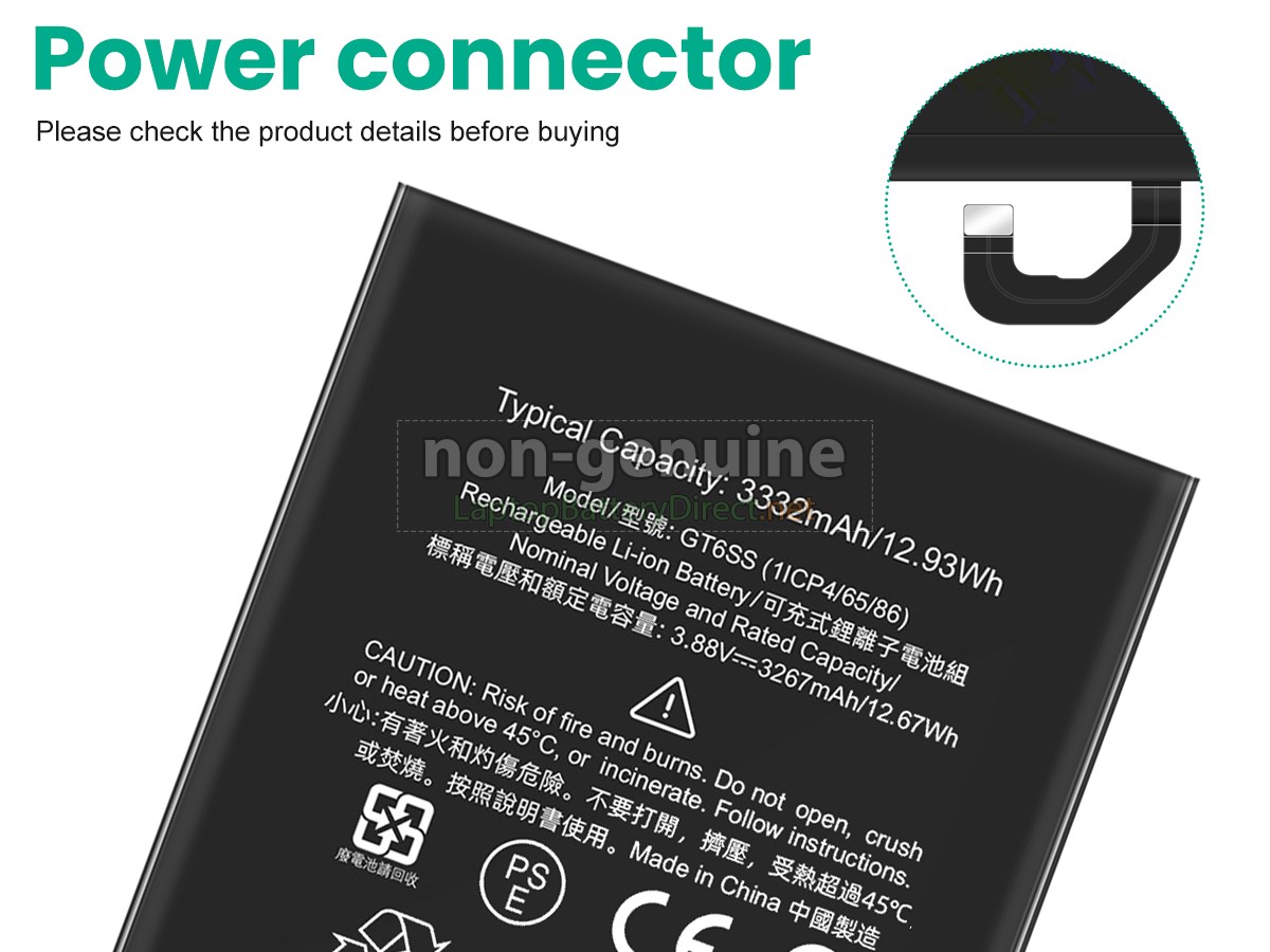 replacement Google GT6SS battery