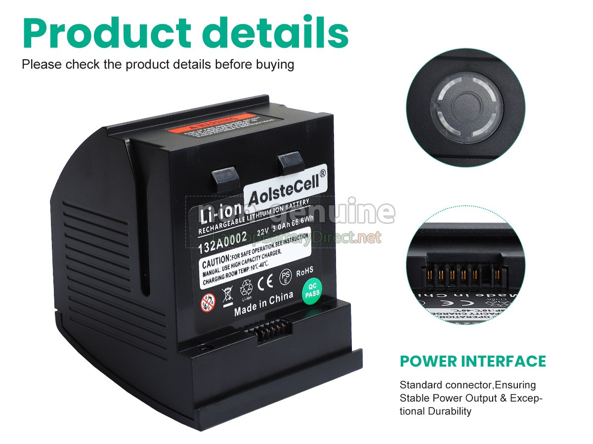 replacement Gtech 103A105 battery