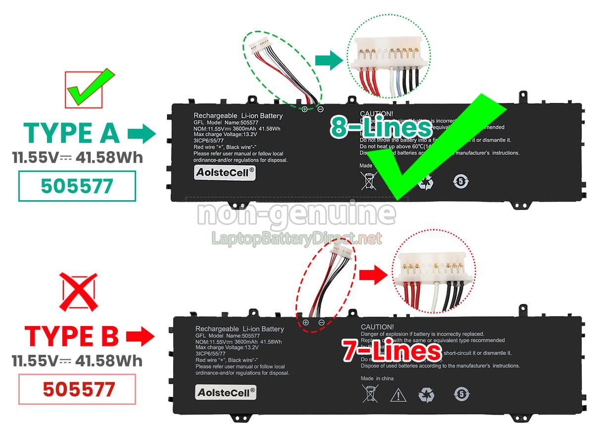 replacement Haier 505577 battery