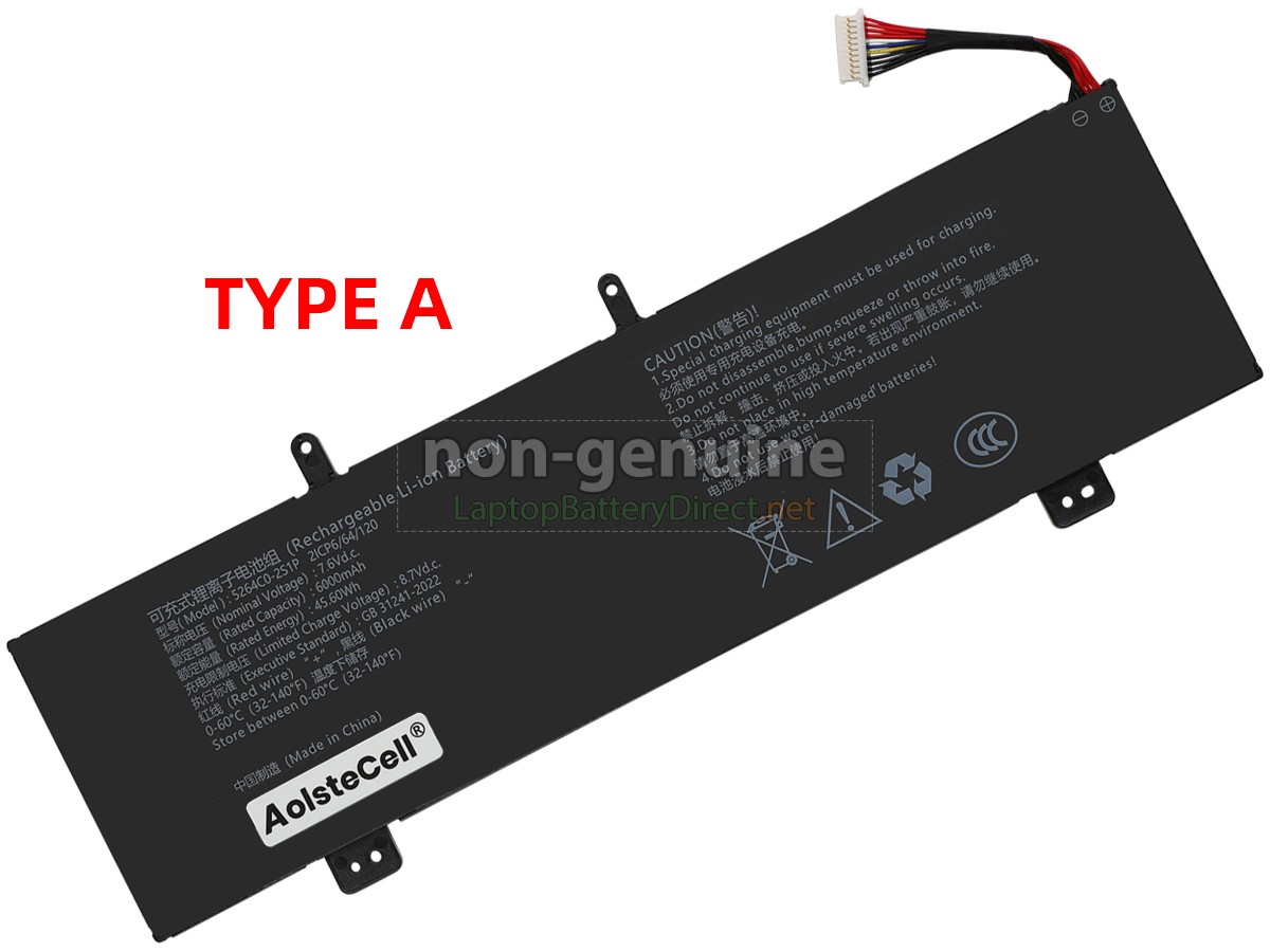 replacement Haier 5264C0-2S1P battery