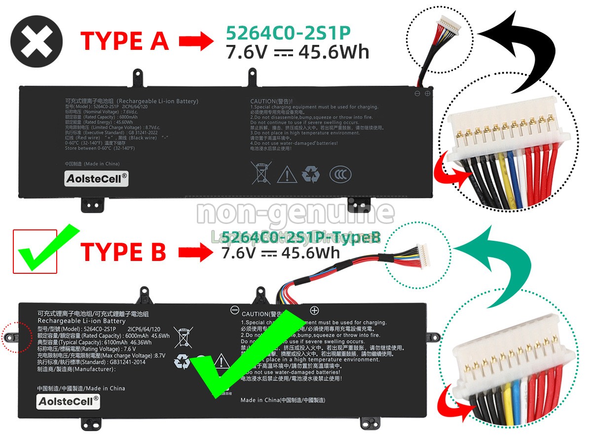 replacement Haier 5264C0-2S1P battery