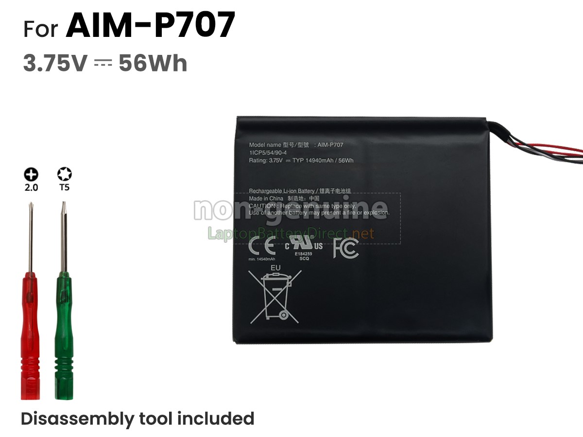 replacement Hasee AIM-P707 battery