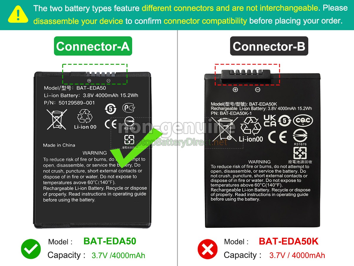 replacement Honeywell EDA50KP-0 battery