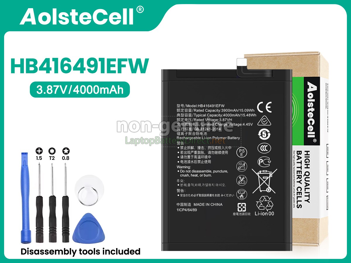replacement Honor HB416491EFW battery