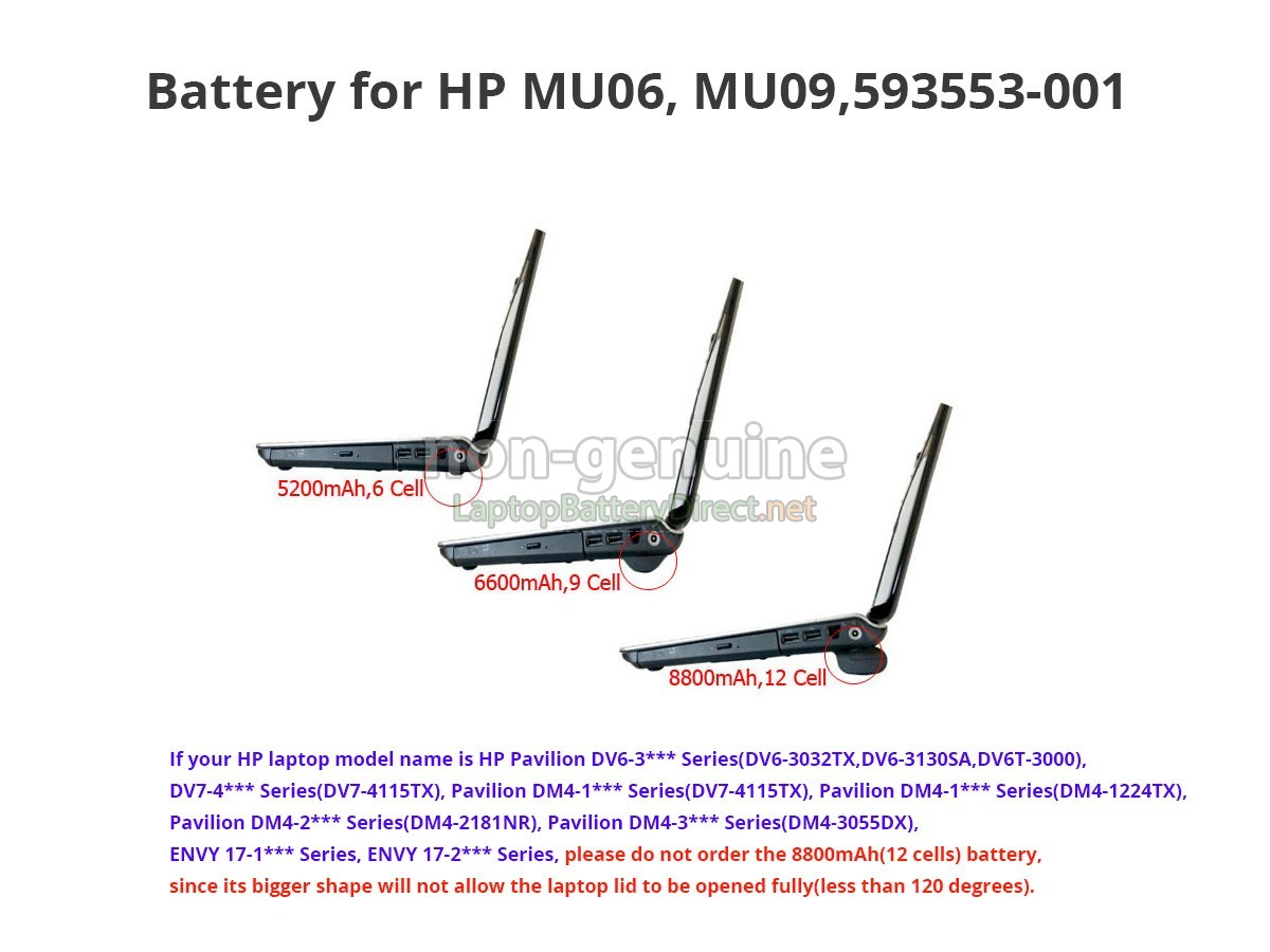 replacement HP Pavilion DV6-3016AX laptop battery