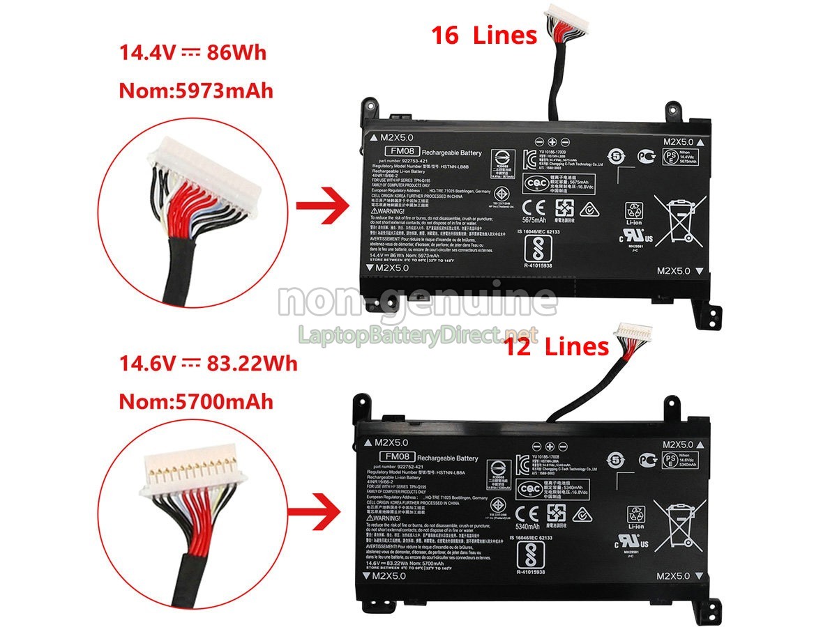replacement HP Omen 17-AN101NG battery