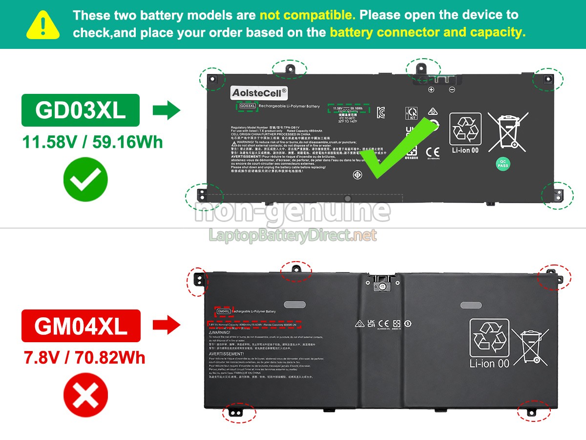 replacement HP OmniBook X 14-KA0003NOX battery