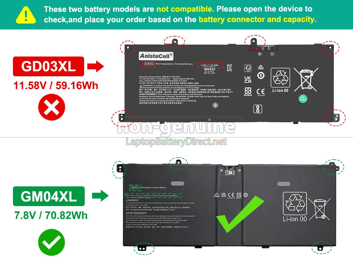 replacement HP OmniBook X 14-KA0003NOX battery