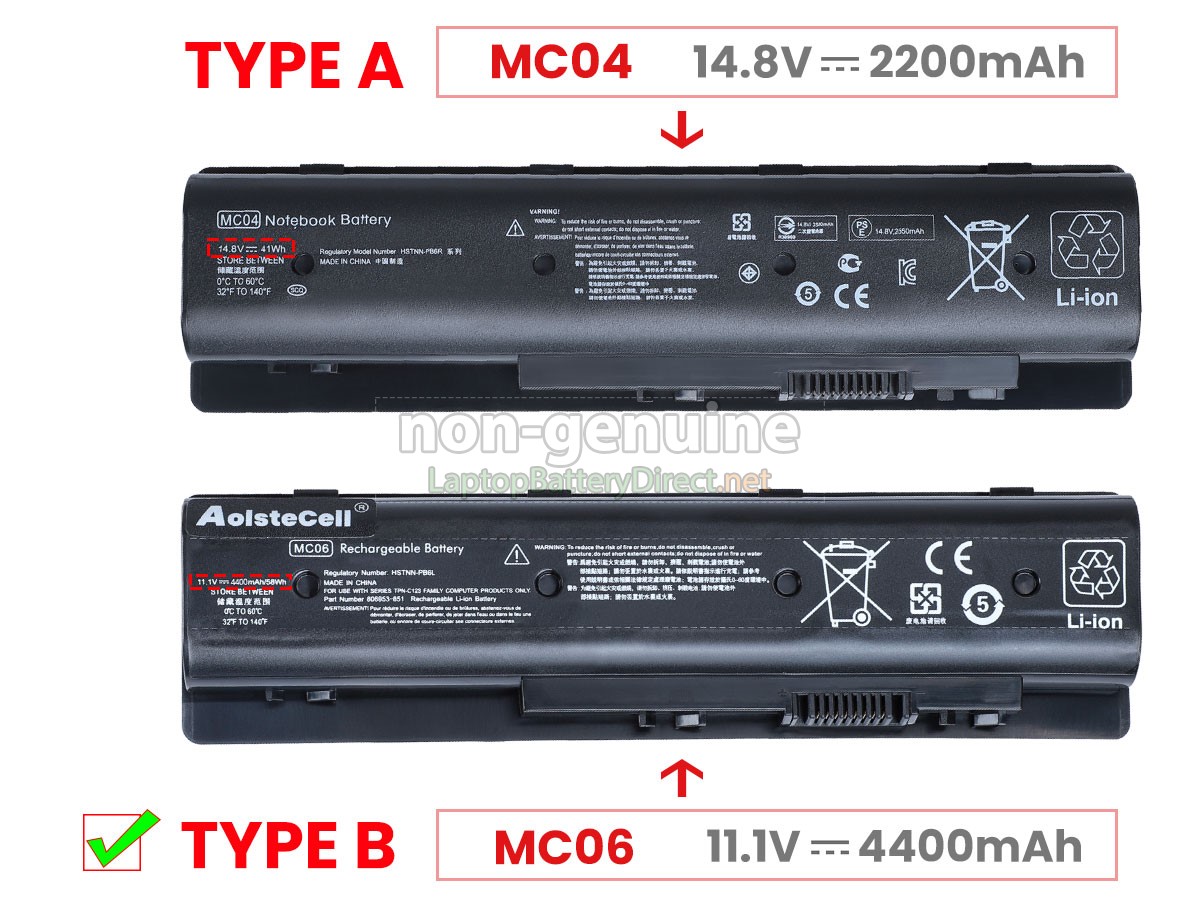 replacement HP HSTNN-PB6L laptop battery