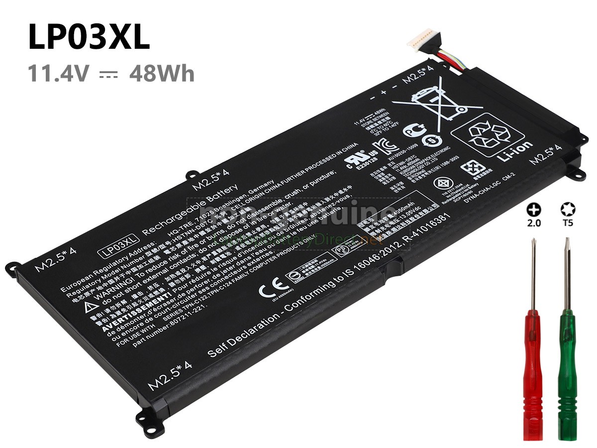 replacement HP Envy 15-AE119TX battery