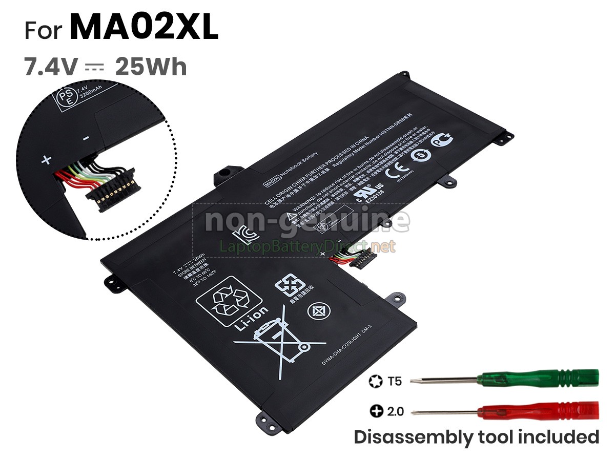 replacement HP MA02XL battery