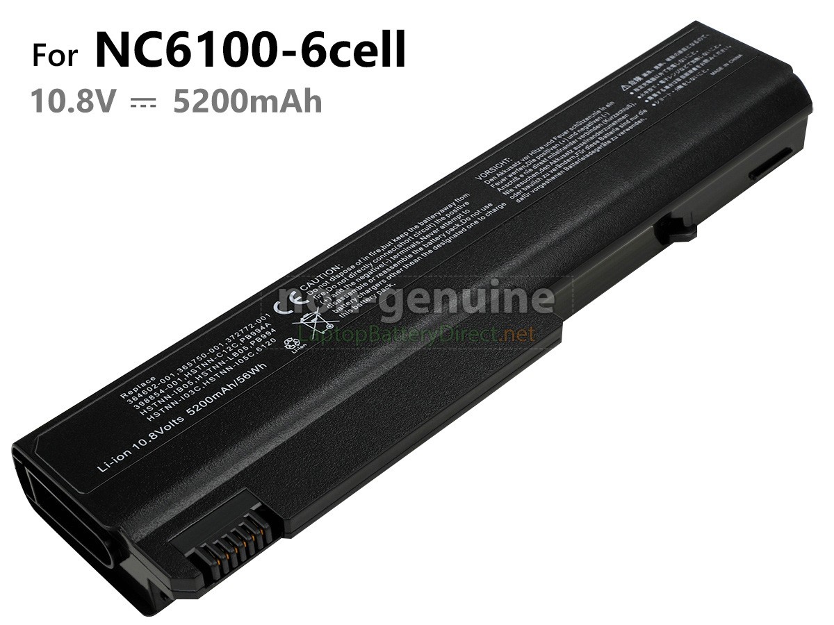 replacement HP Compaq Business Notebook NX6120 battery