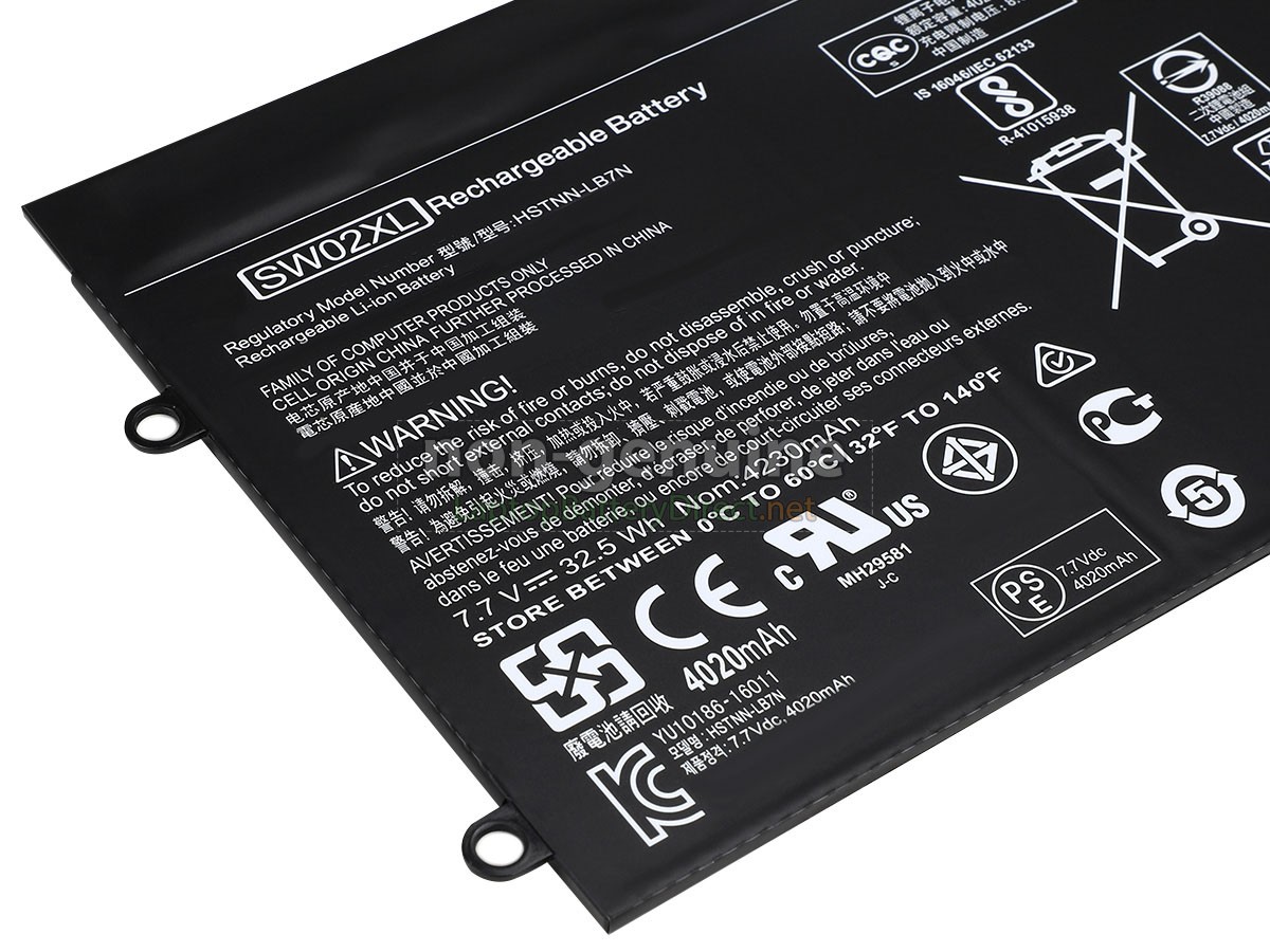 replacement HP Notebook X2 10-P037NZ battery