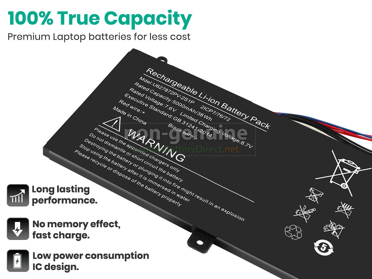 replacement INSYS U627872PV-2S1P battery