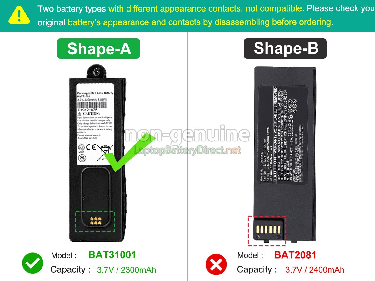 replacement Iridium BAT31001 battery