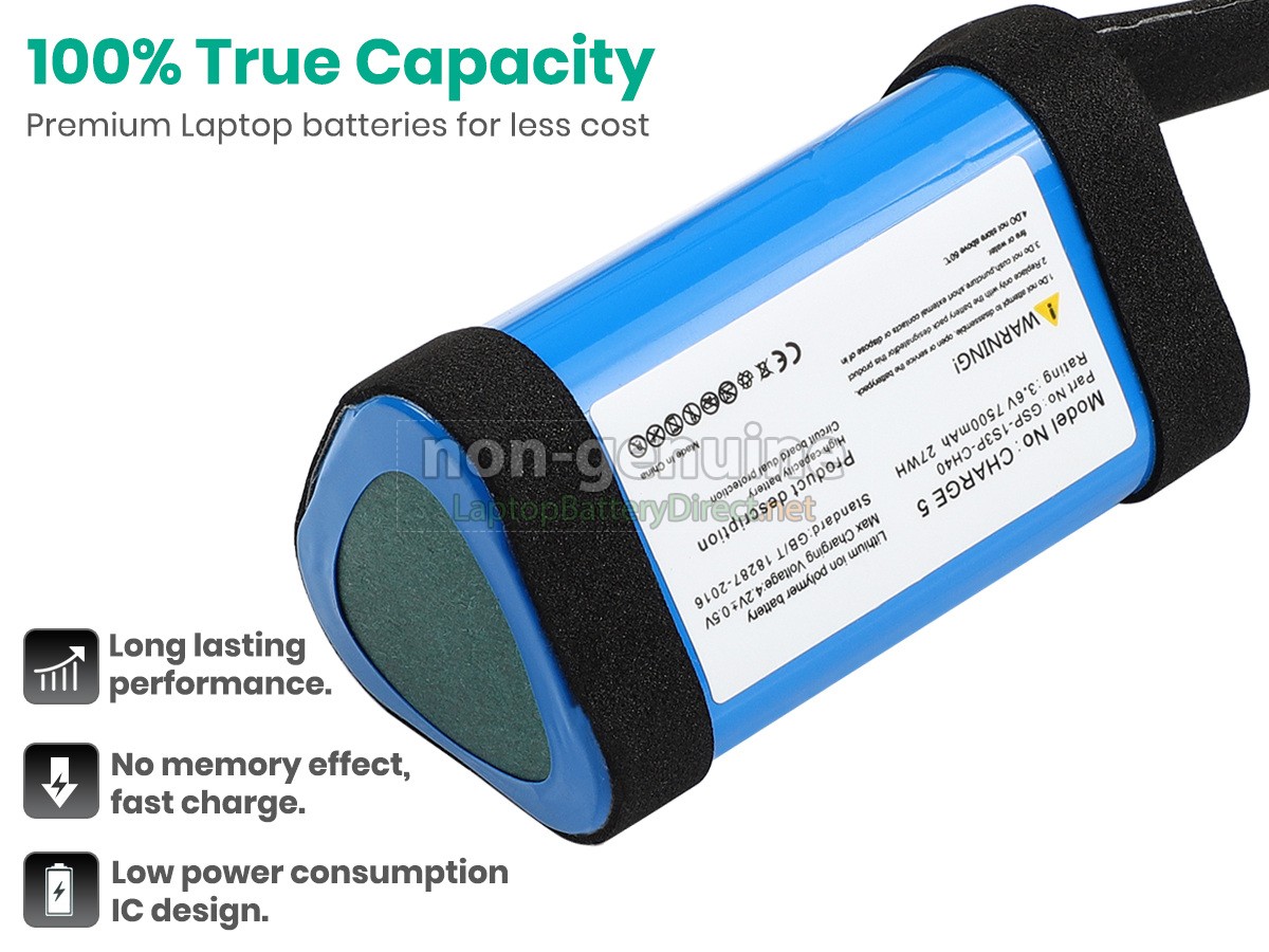 replacement JBL CHARGE 5 WIRELESS BLUETOOTH SPEAKER battery