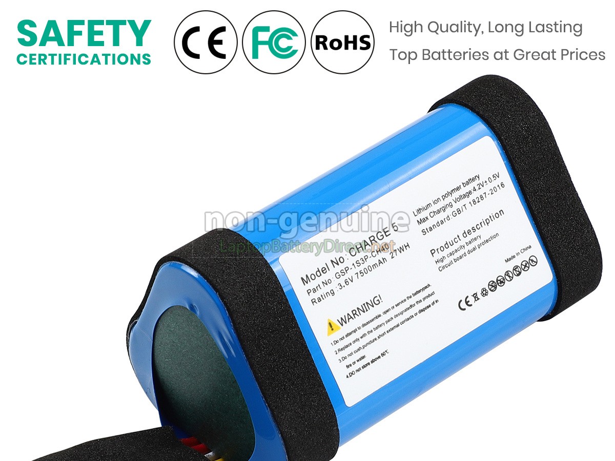 replacement JBL CHARGE 5 WIRELESS BLUETOOTH SPEAKER battery