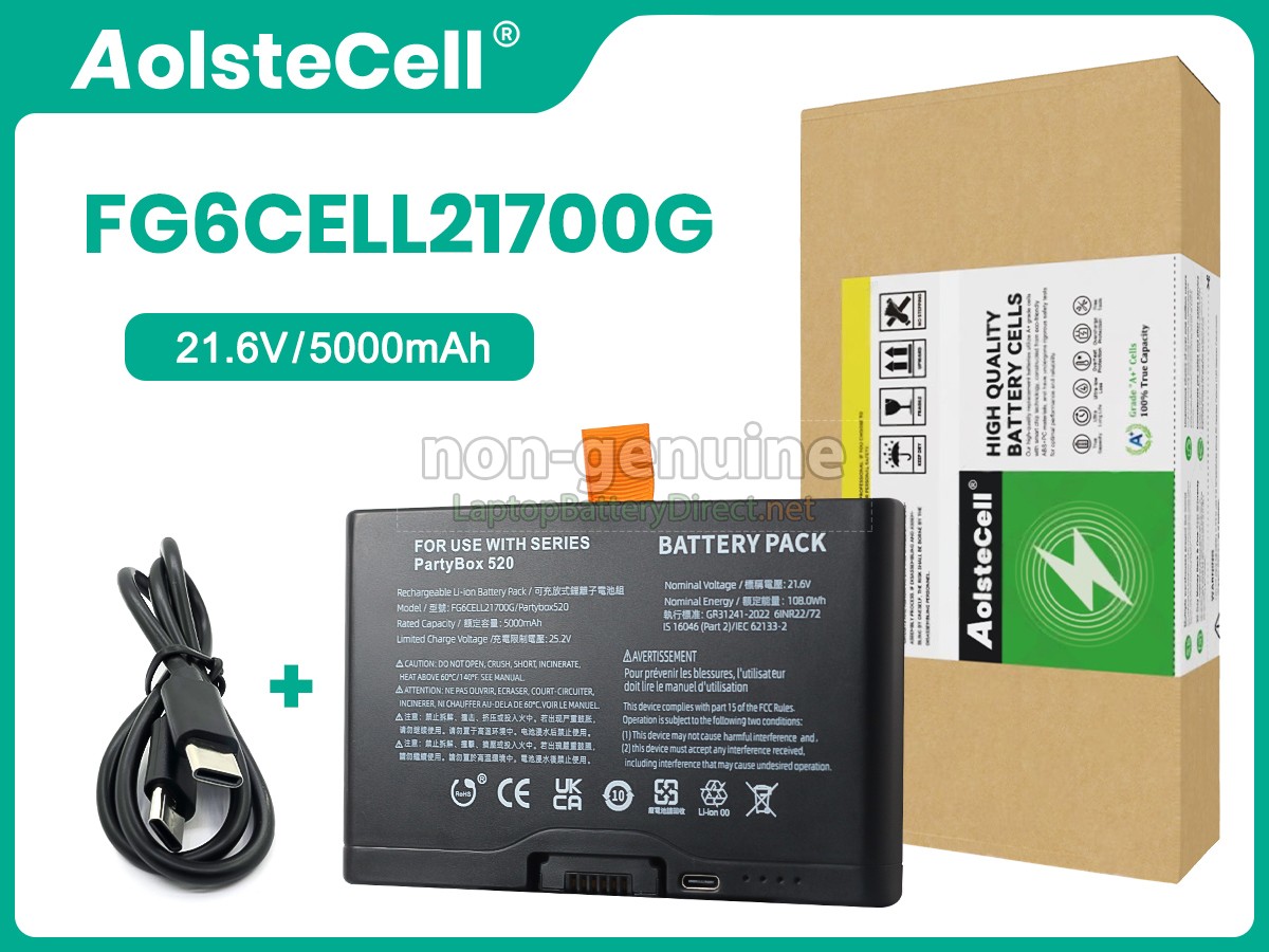 replacement JBL FG6CELL21700G battery