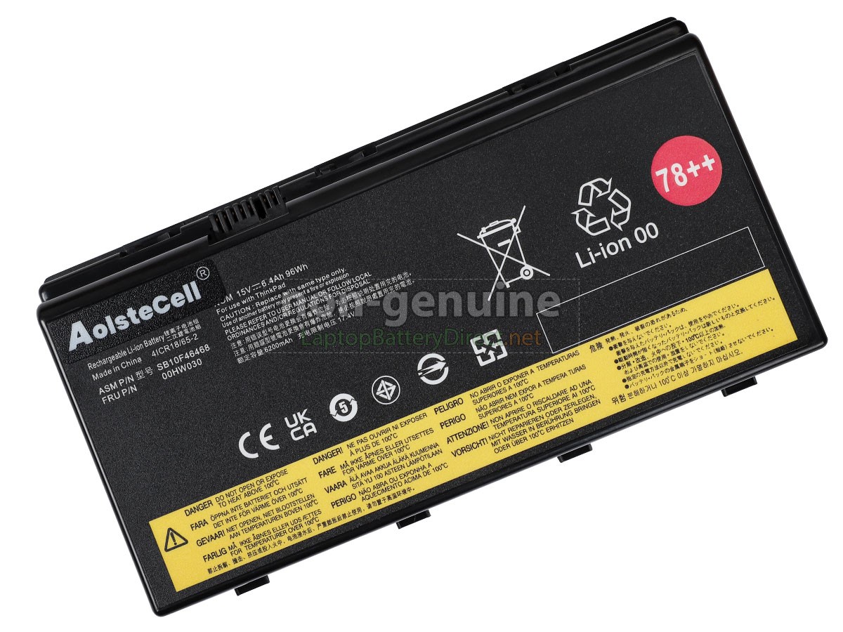 01AV451 New Genuine Battery For Lenovo ThinkPad P70 15V 6.4Ah 96Wh 78 