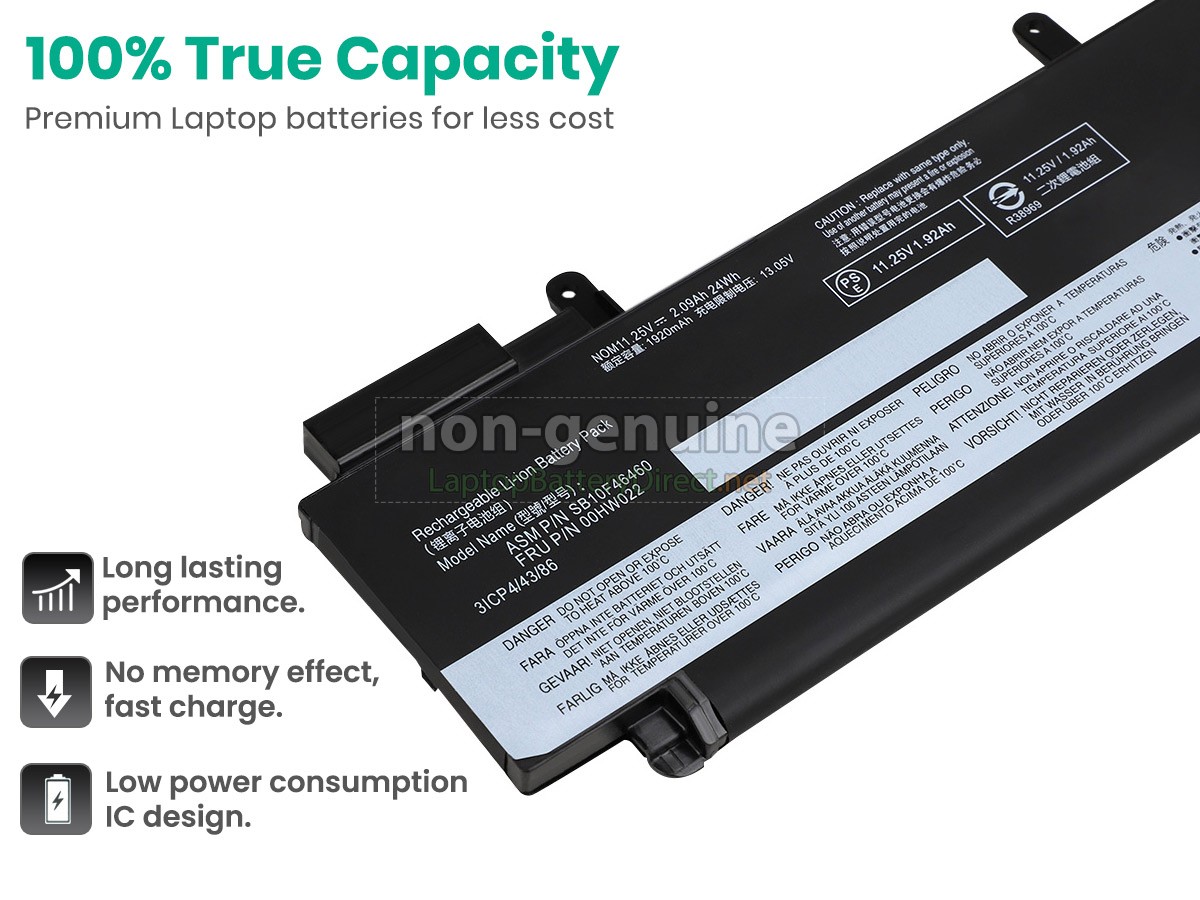 replacement Lenovo 00HW022 battery
