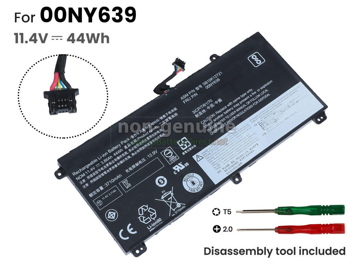 replacement Lenovo 00NY639 battery