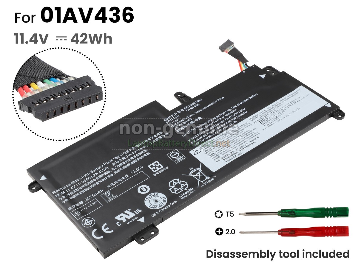 replacement Lenovo 01AV436 battery