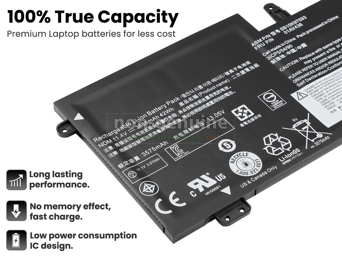 replacement Lenovo 01AV436 battery