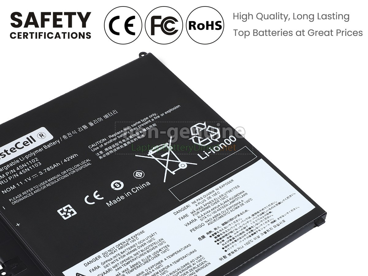replacement Lenovo 45N1103 battery