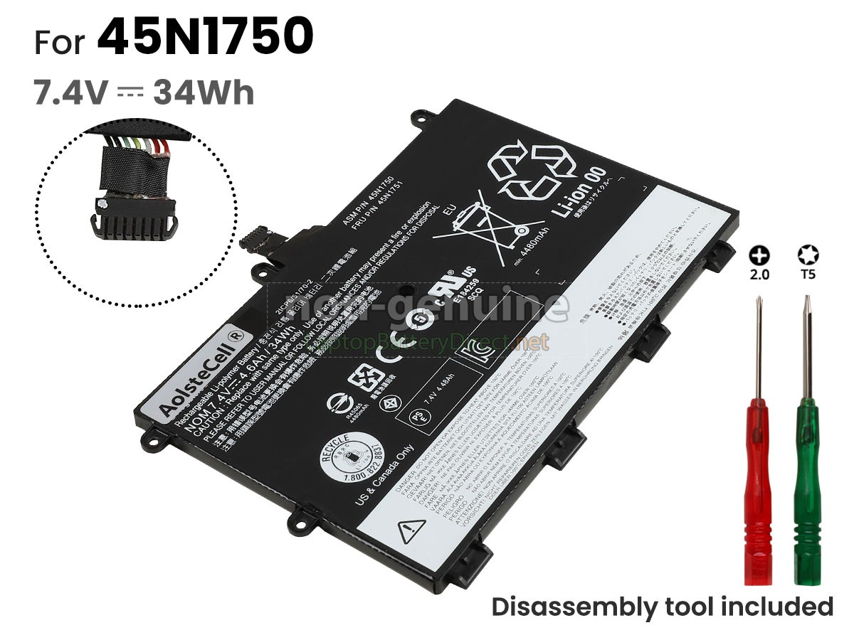 replacement Lenovo 45N1748 battery