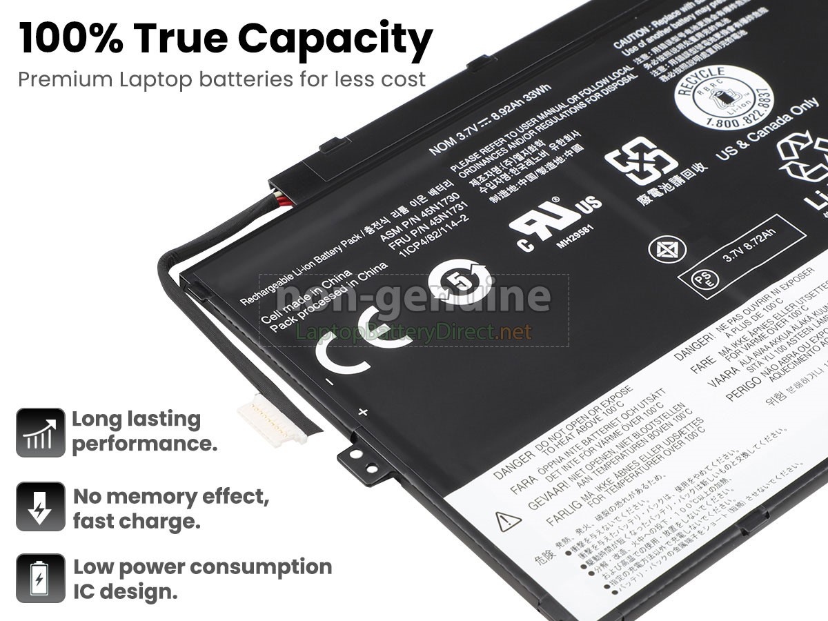replacement Lenovo 45N1733 battery
