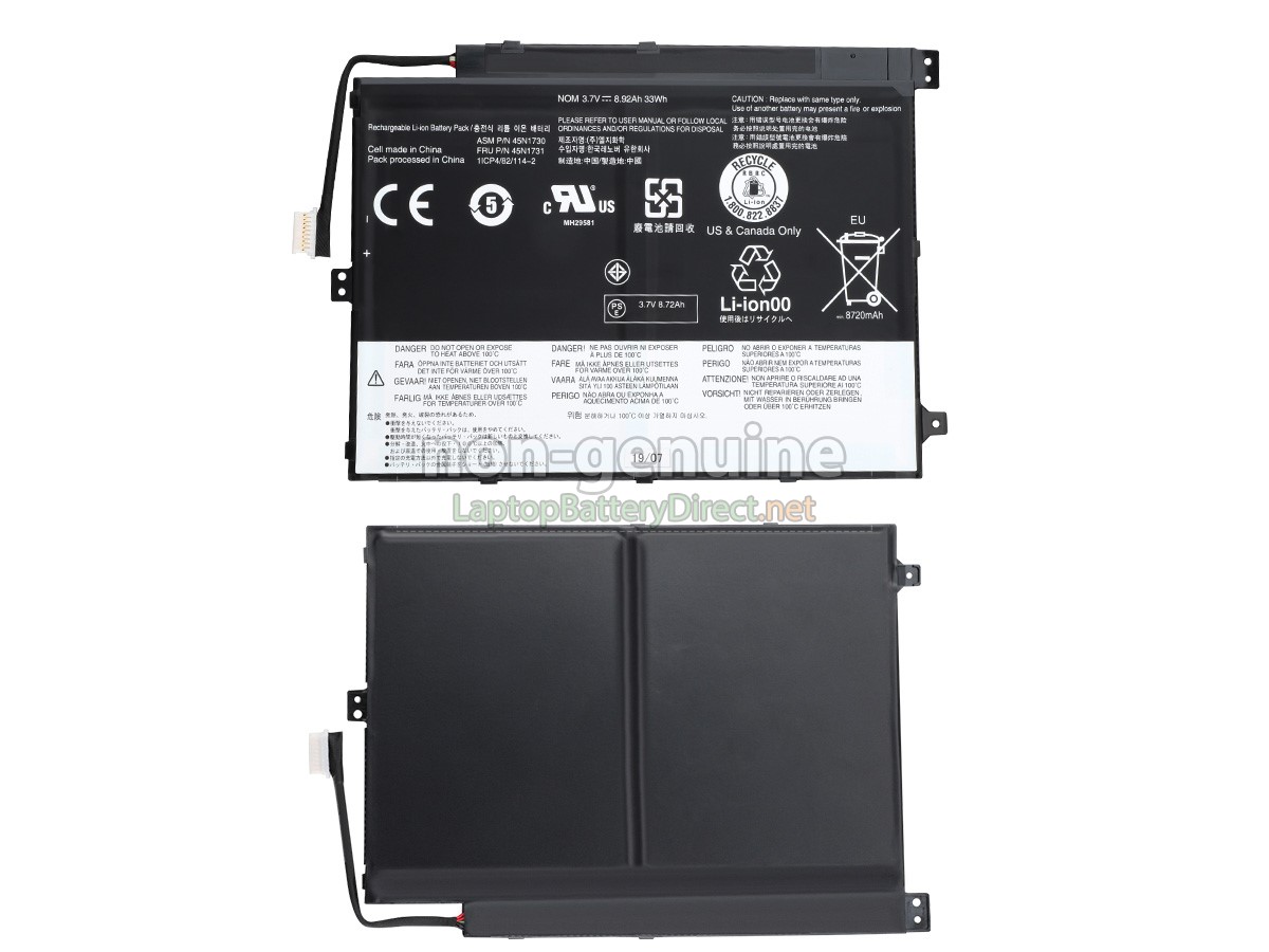 replacement Lenovo 45N1733 battery