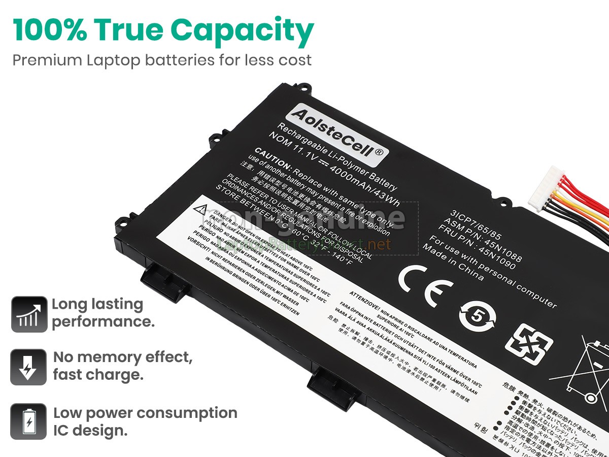 replacement Lenovo 45N1089 battery