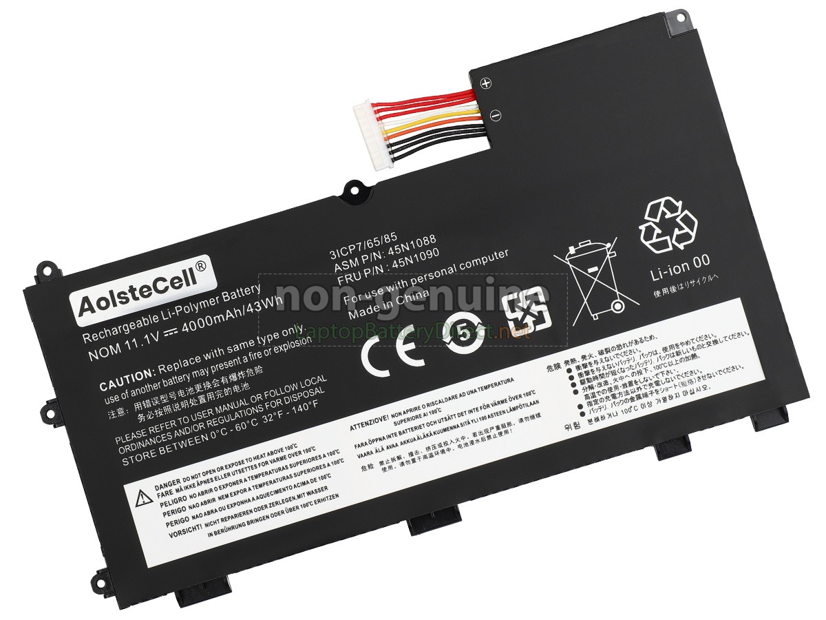 replacement Lenovo 45N1089 battery