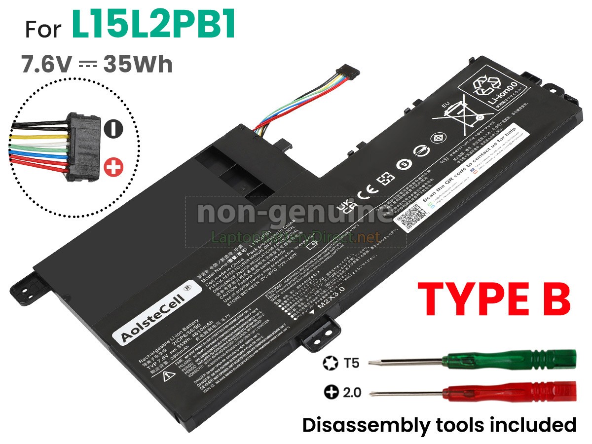 replacement Lenovo L15L2PB1(2ICP6/55/90) battery