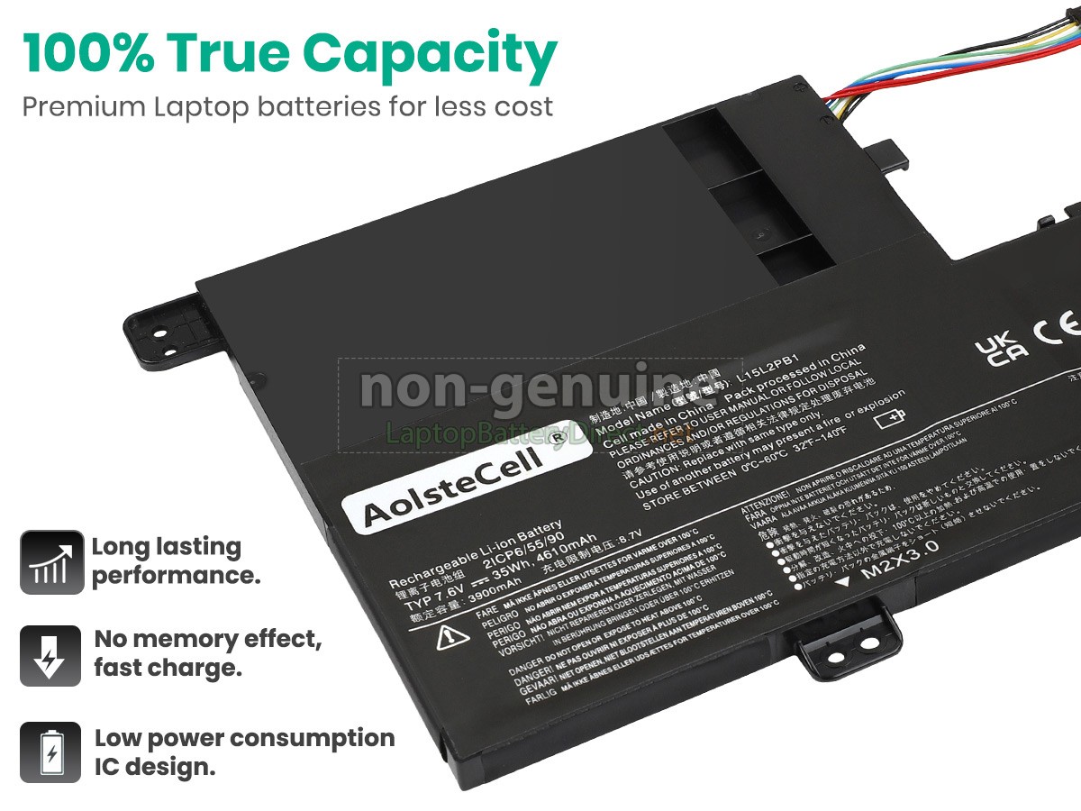 replacement Lenovo L15L2PB1(2ICP6/55/90) battery