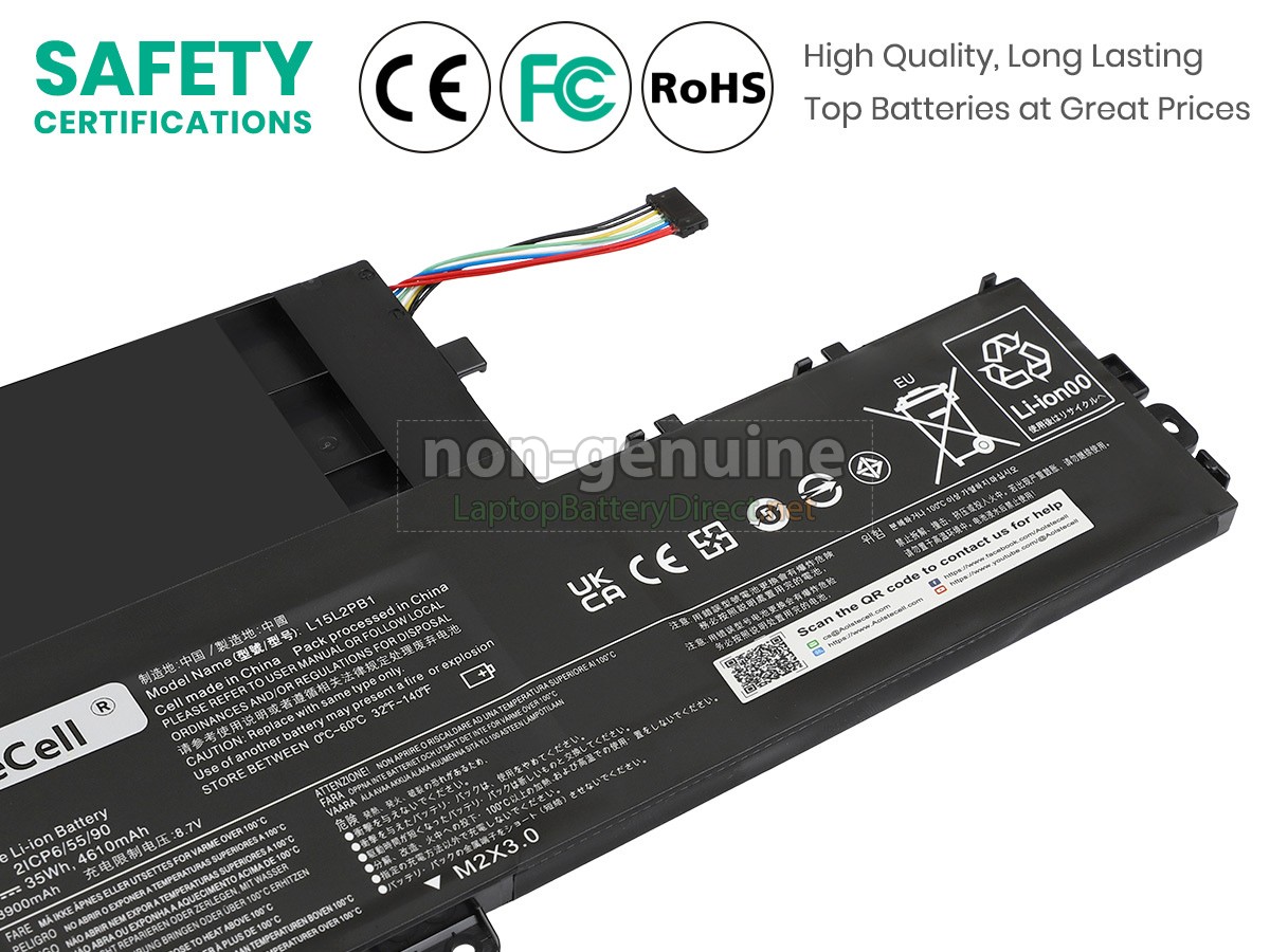 replacement Lenovo L15L2PB1(2ICP6/55/90) battery