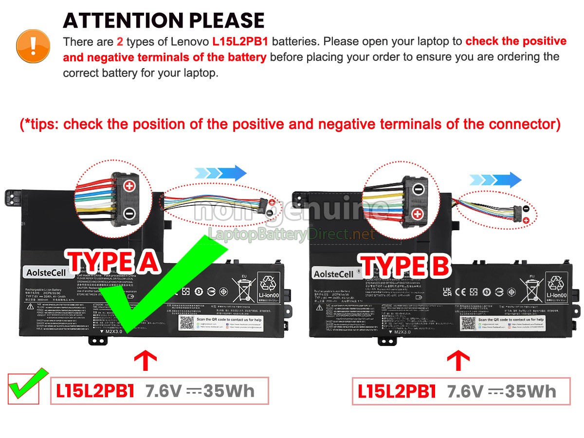replacement Lenovo L15L2PB1(2ICP6/55/90) battery