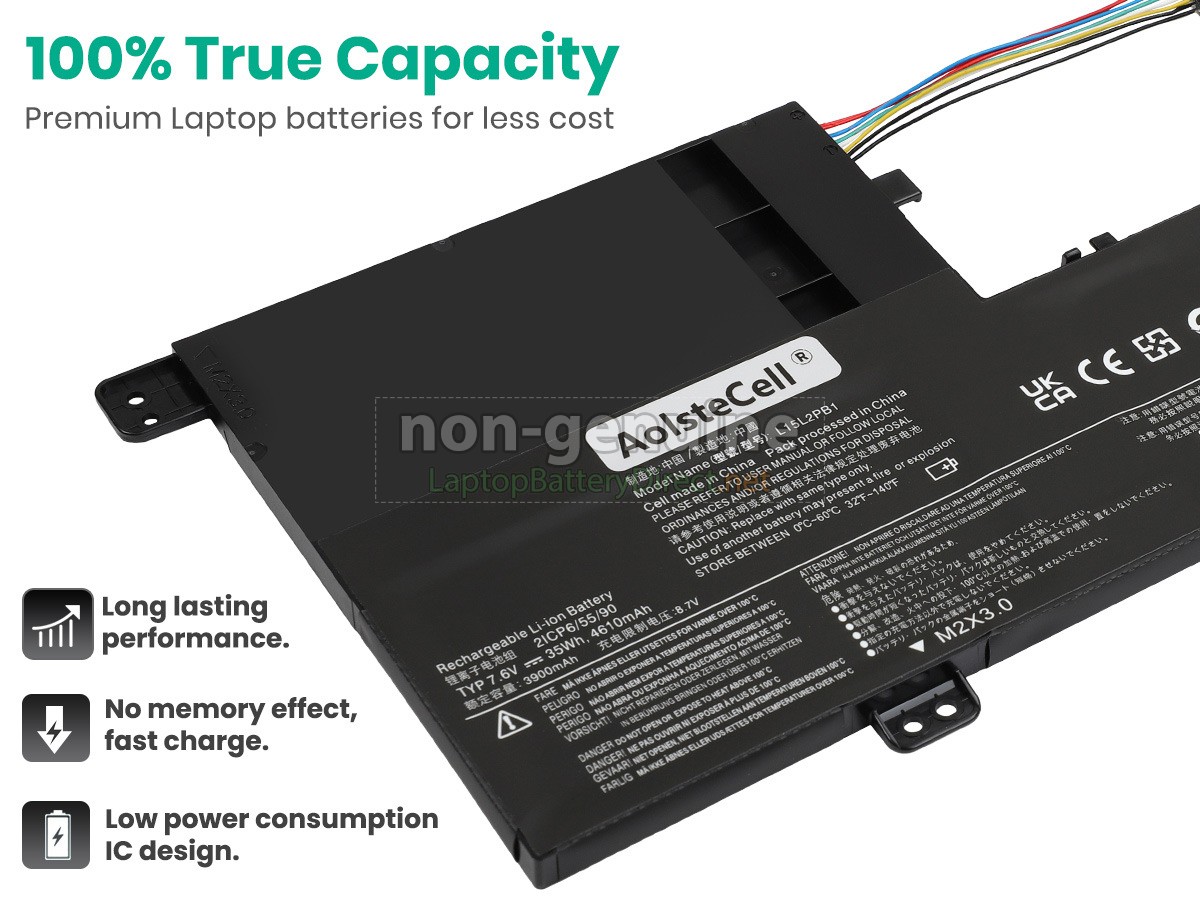 replacement Lenovo L15L2PB1(2ICP6/55/90) battery