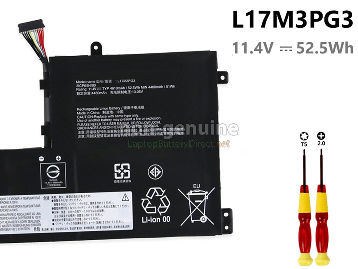 replacement Lenovo L17L3PG battery