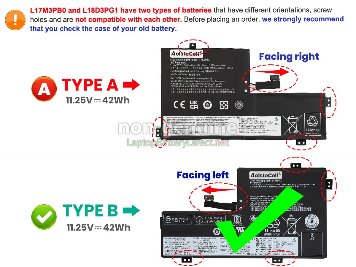replacement Lenovo L17M3PB0 battery