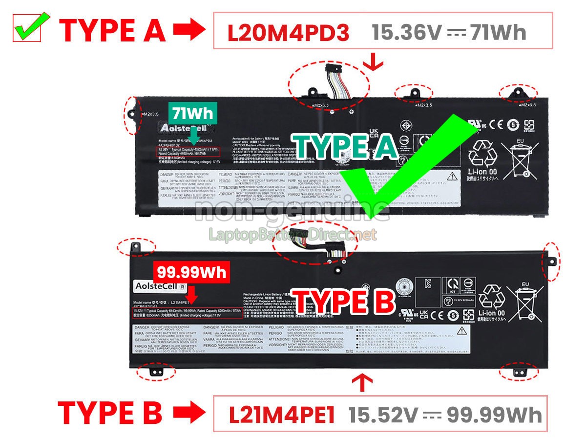 replacement Lenovo LEGION S7 16IAH7-82TF004NSP battery