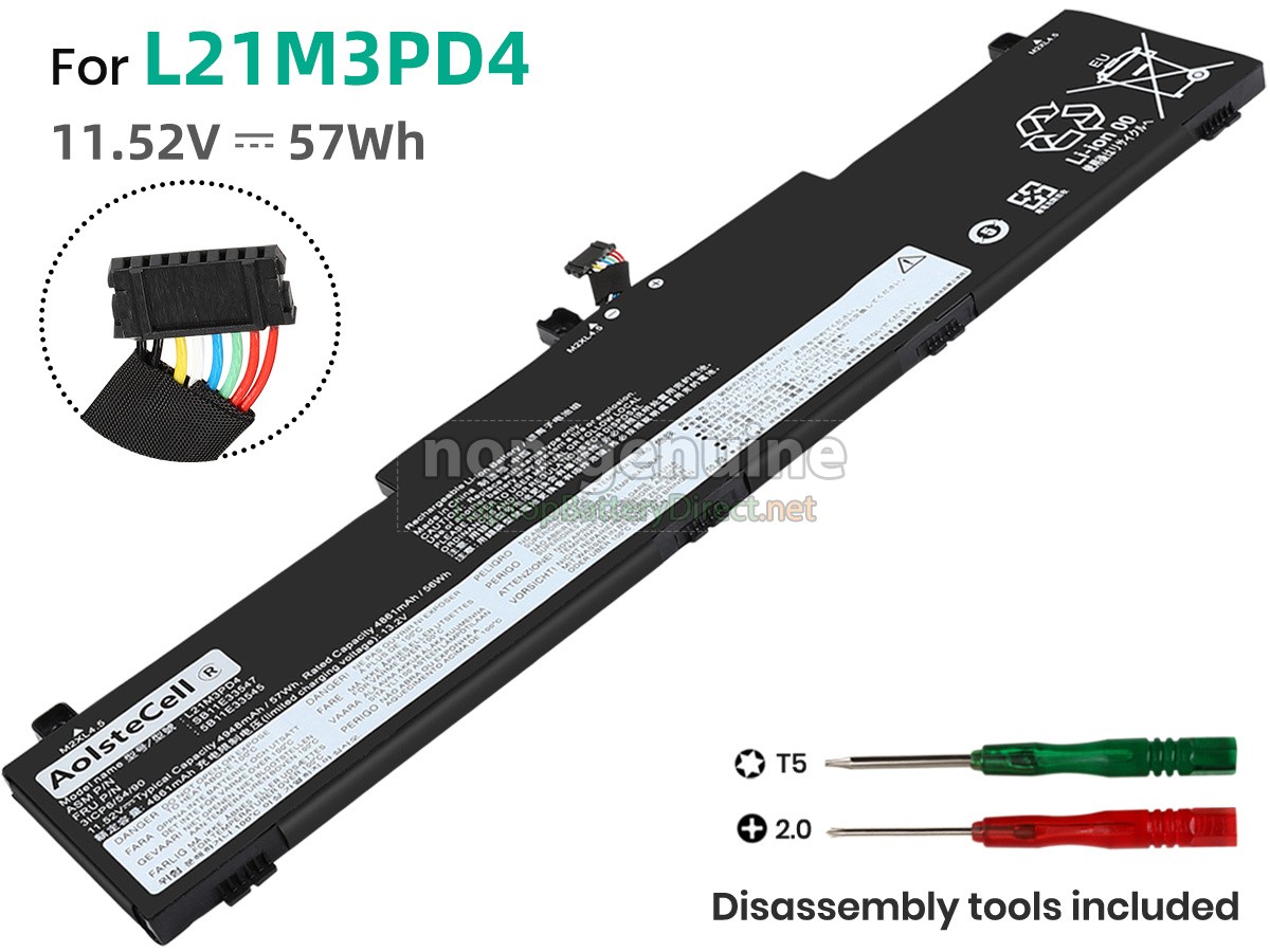 replacement Lenovo L21L3PD4 battery