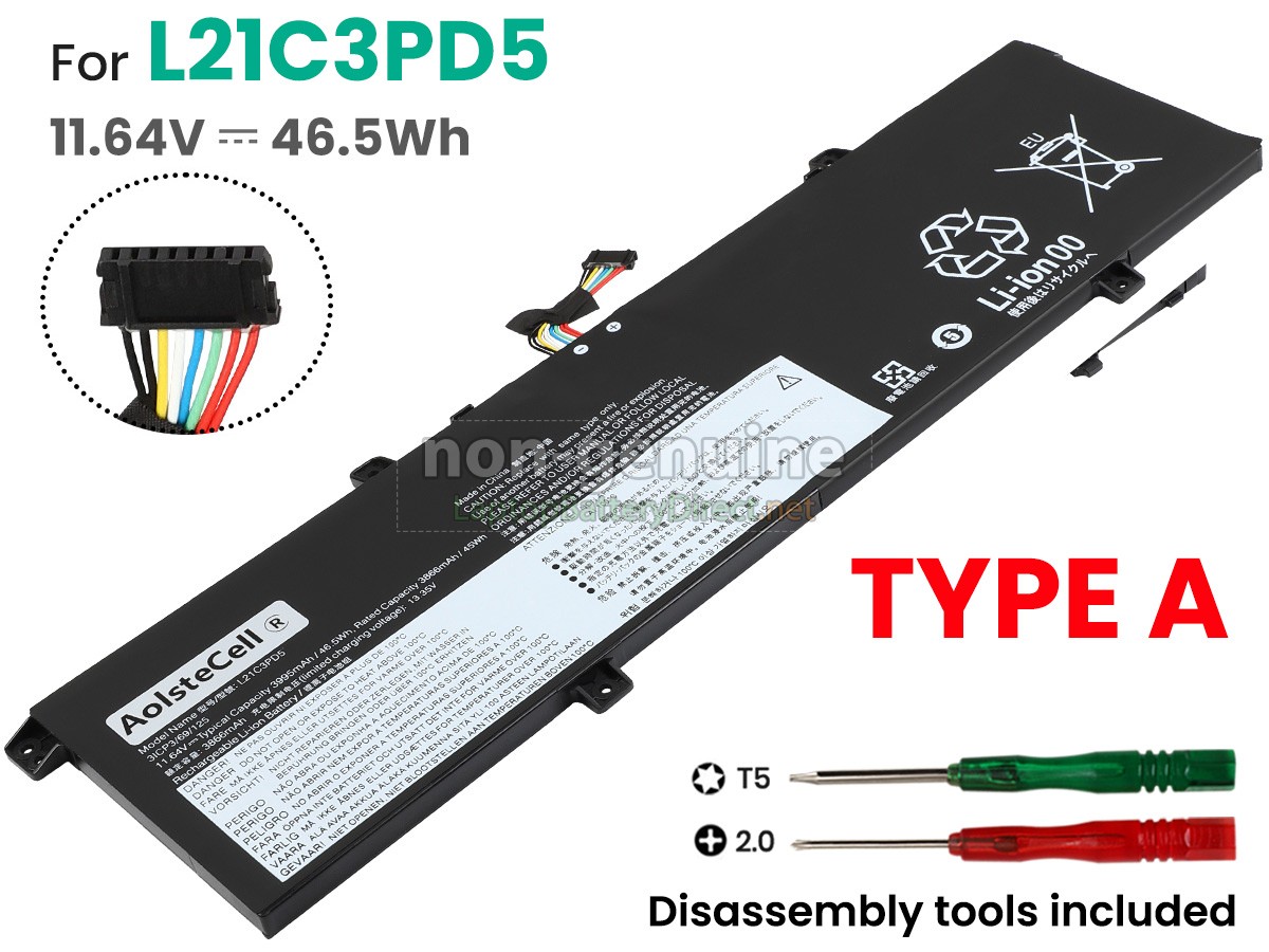 replacement Lenovo L21C3PD5 battery