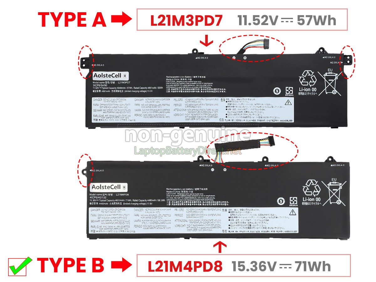 replacement Lenovo L21M3PD7 battery
