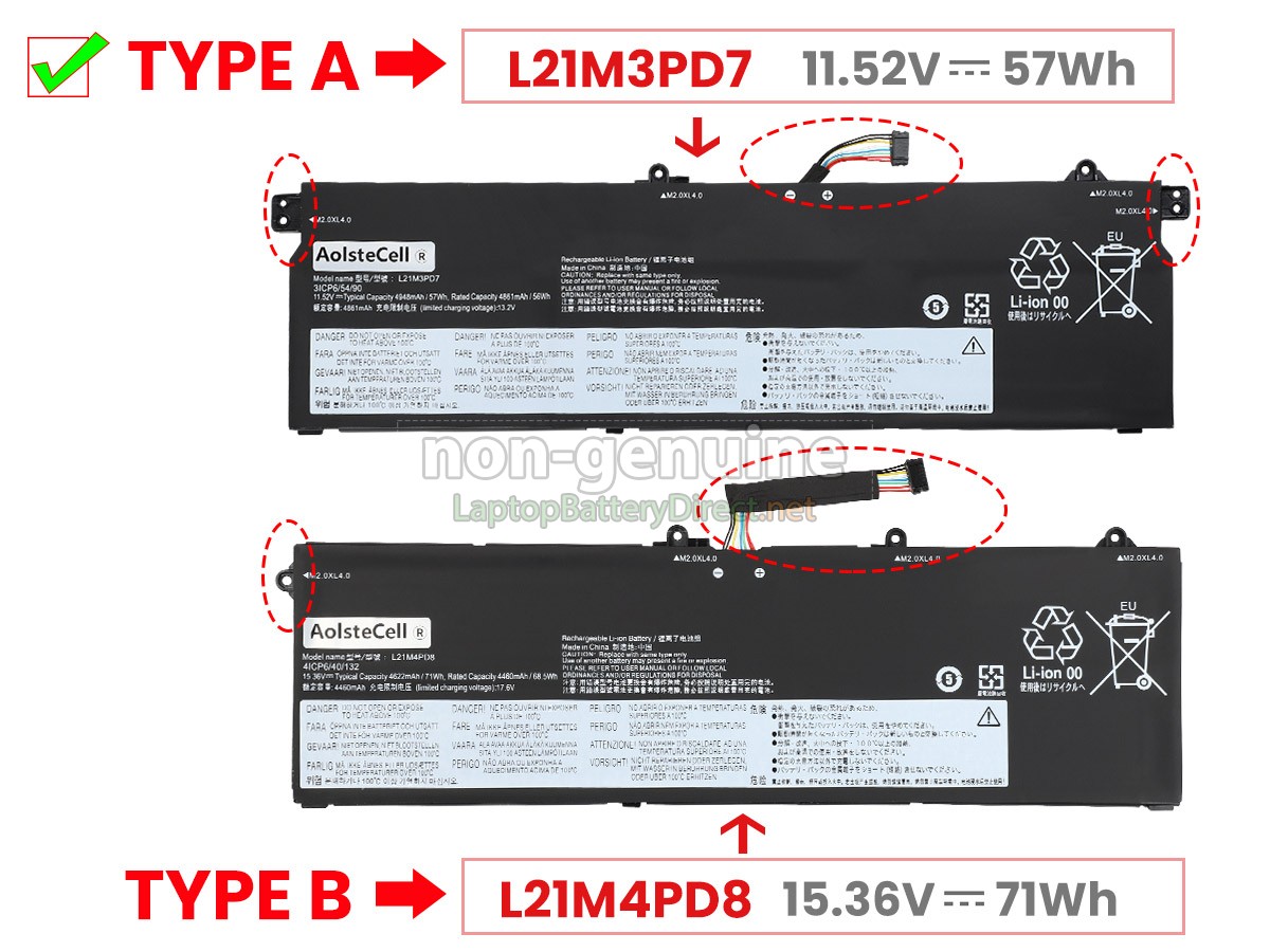 replacement Lenovo L21M3PD7 battery
