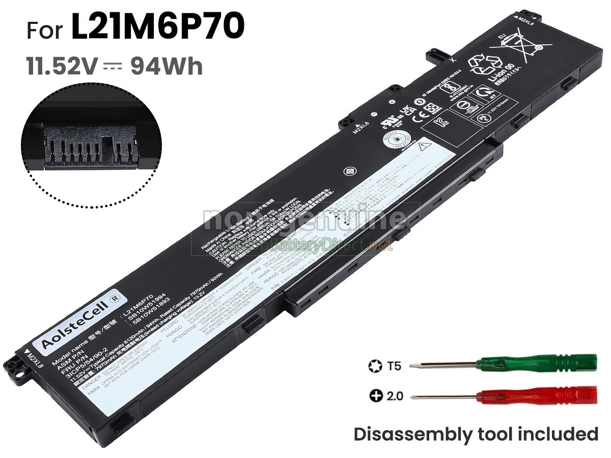 replacement Lenovo ThinkPad P16 GEN 1-21D60016GE battery