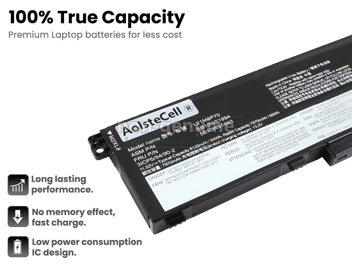 replacement Lenovo ThinkPad P16 GEN 1-21D60016GE battery
