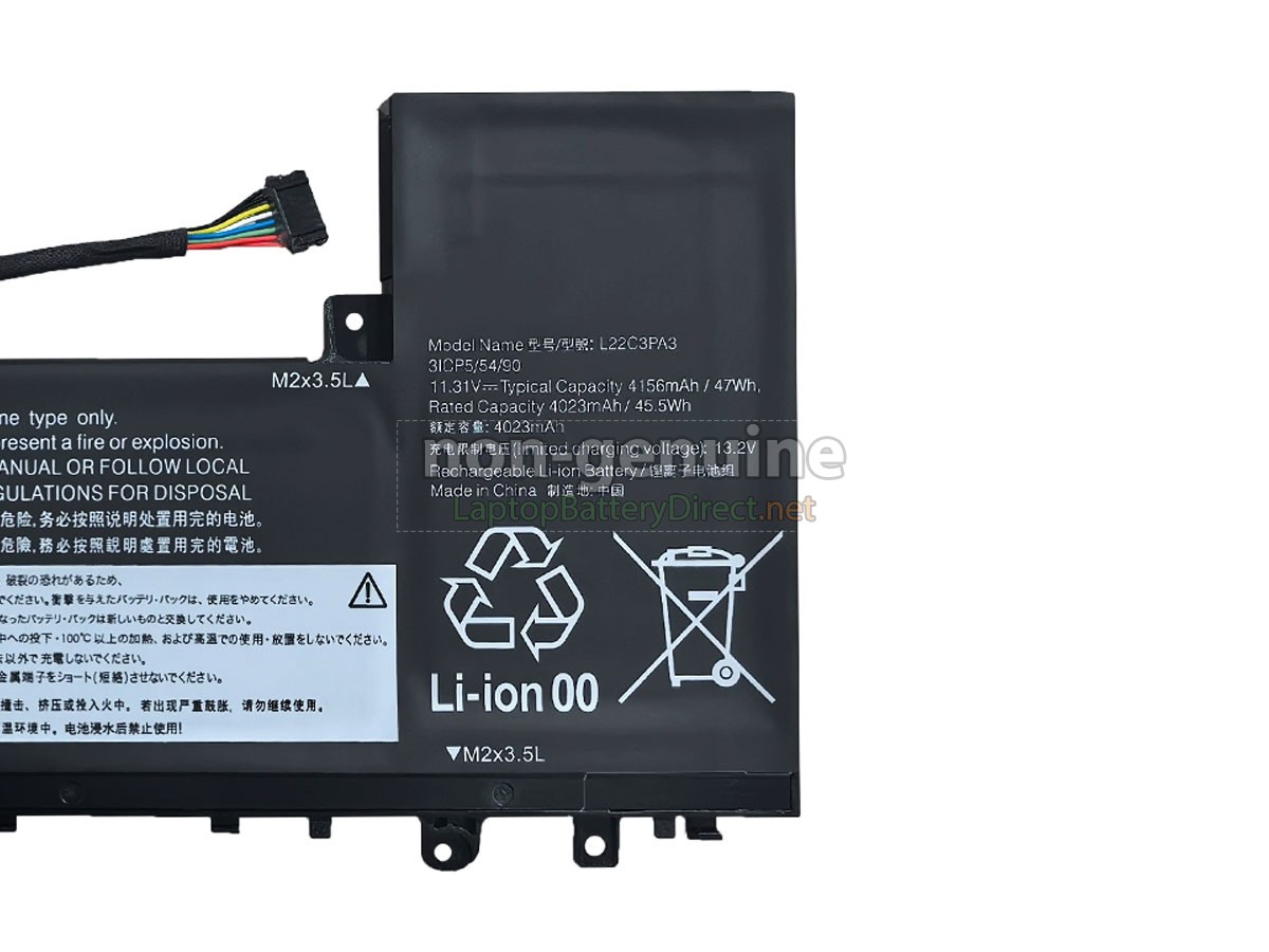 replacement Lenovo L22B3PA3 battery